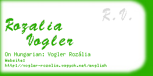 rozalia vogler business card
